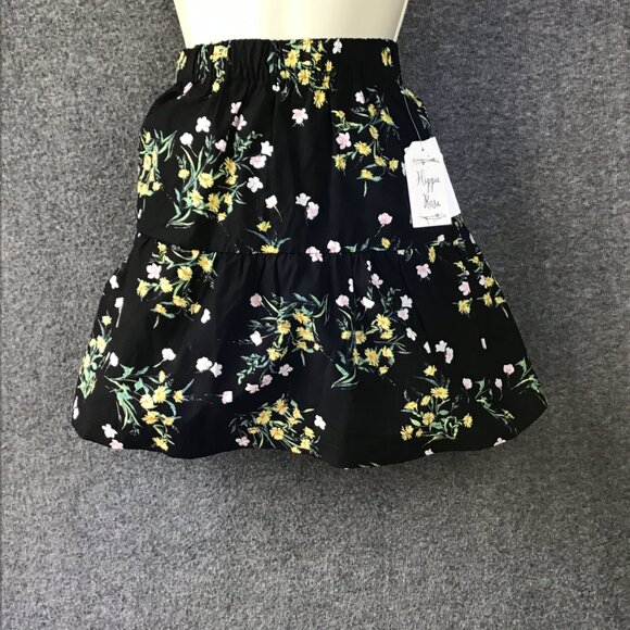 Hippie Rose Black Floral Skirt Sz S NWT - Picture 1 of 8